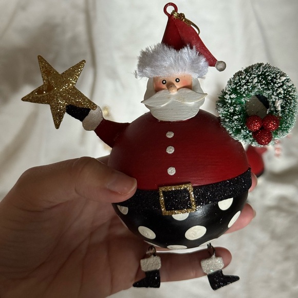 Mackenzie Childs Santa Ornaments - Picture 2 of 4